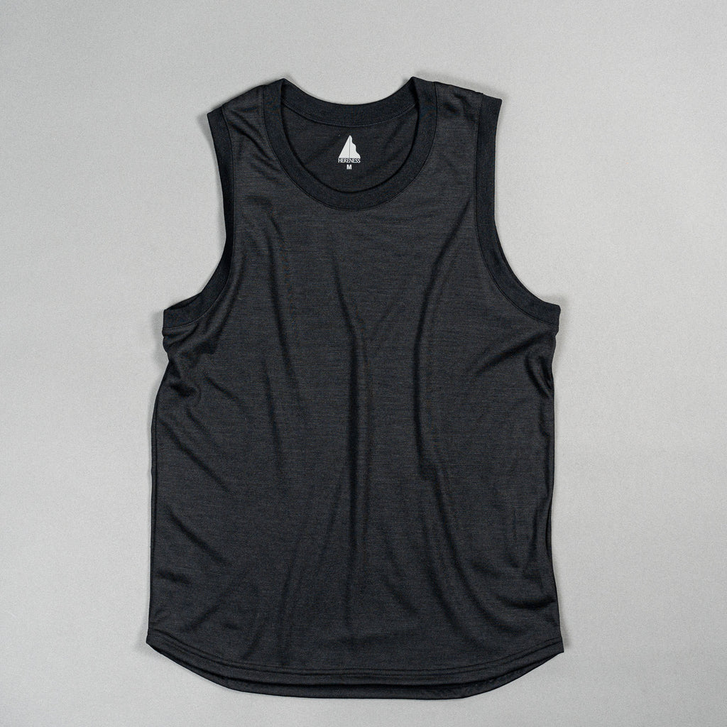 HERENESS ヒアネス DRY WOOL TANK Lサイズ　ブラック DRY WOOL TANK(WOMEN) | メリノウール タンクトップ ウィメンズ