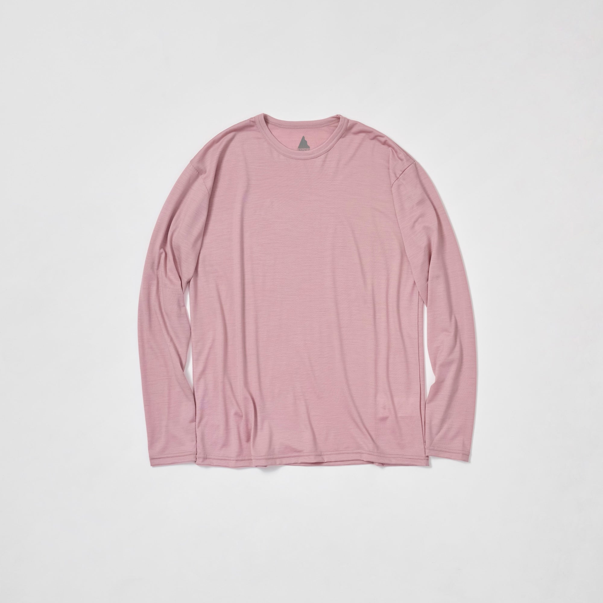 SMOOTH WOOL T-SHIRT LONG SLEEVE 2(UNISEX) | Merino wool T-shirt