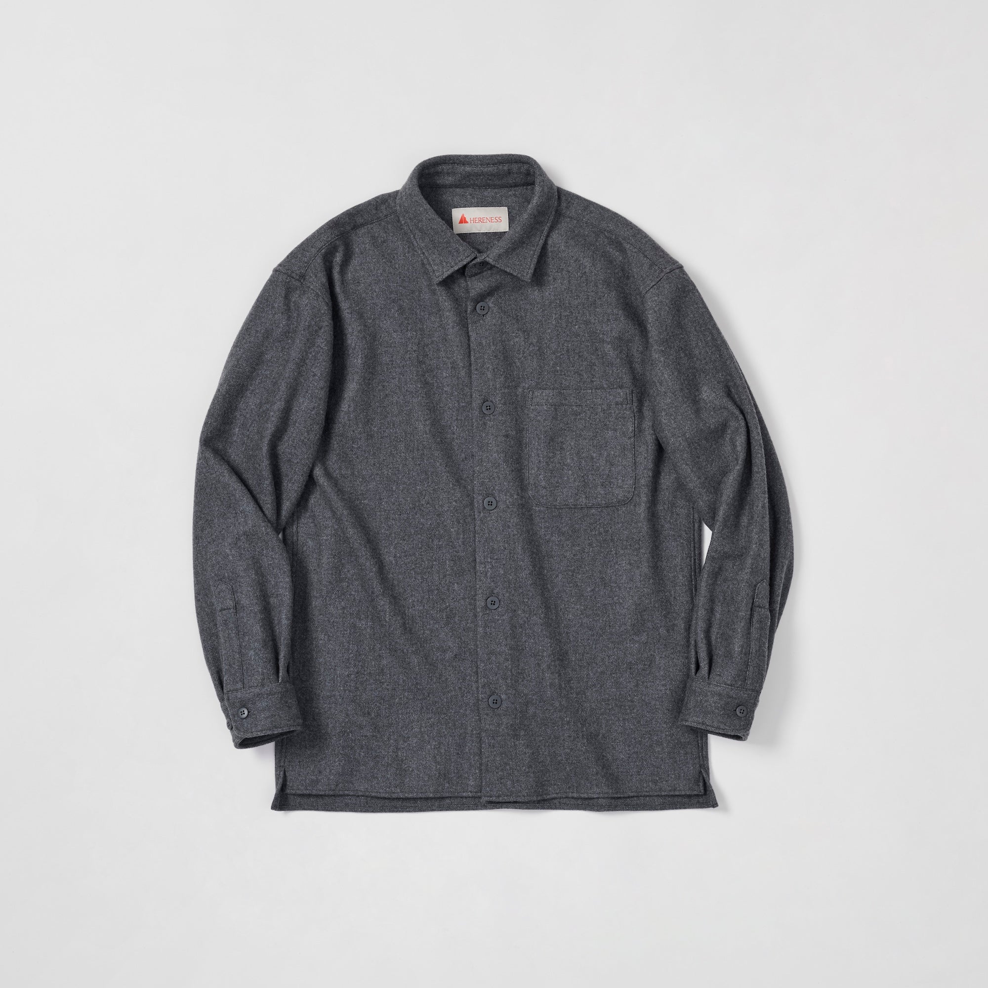 REAL WOOL FLANNEL SHIRT | メリノウール フランネル トップス ユニ