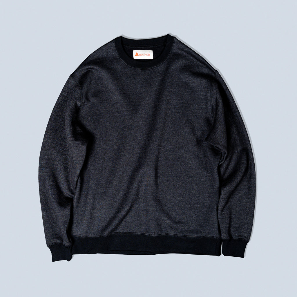 HERENESS FLUFFY WOOL SWEAT インクブラック FLUFFY WOOL SWEAT – HERENESS.jp
