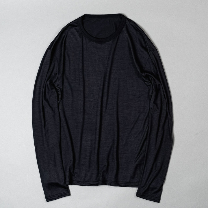 SMOOTH WOOL T-SHIRT LONG SLEEVE(UNISEX)