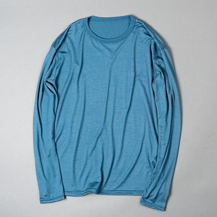 SMOOTH WOOL T-SHIRT LONG SLEEVE(UNISEX)