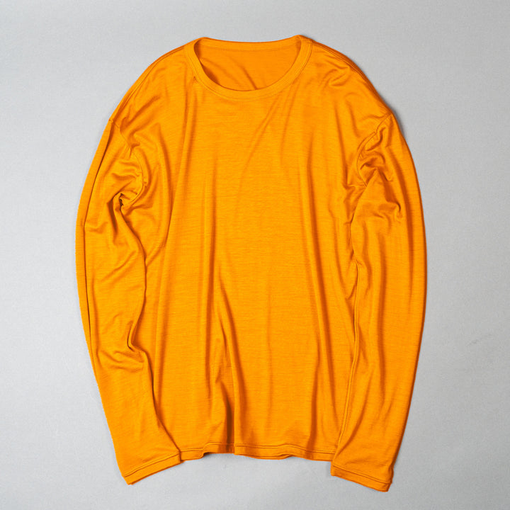 SMOOTH WOOL T-SHIRT LONG SLEEVE(UNISEX)