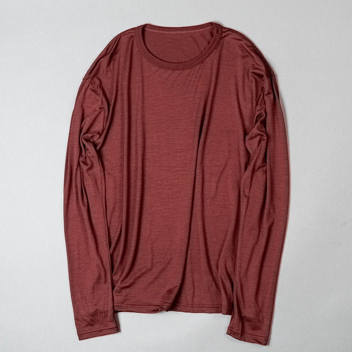 SMOOTH WOOL T-SHIRT LONG SLEEVE(UNISEX)