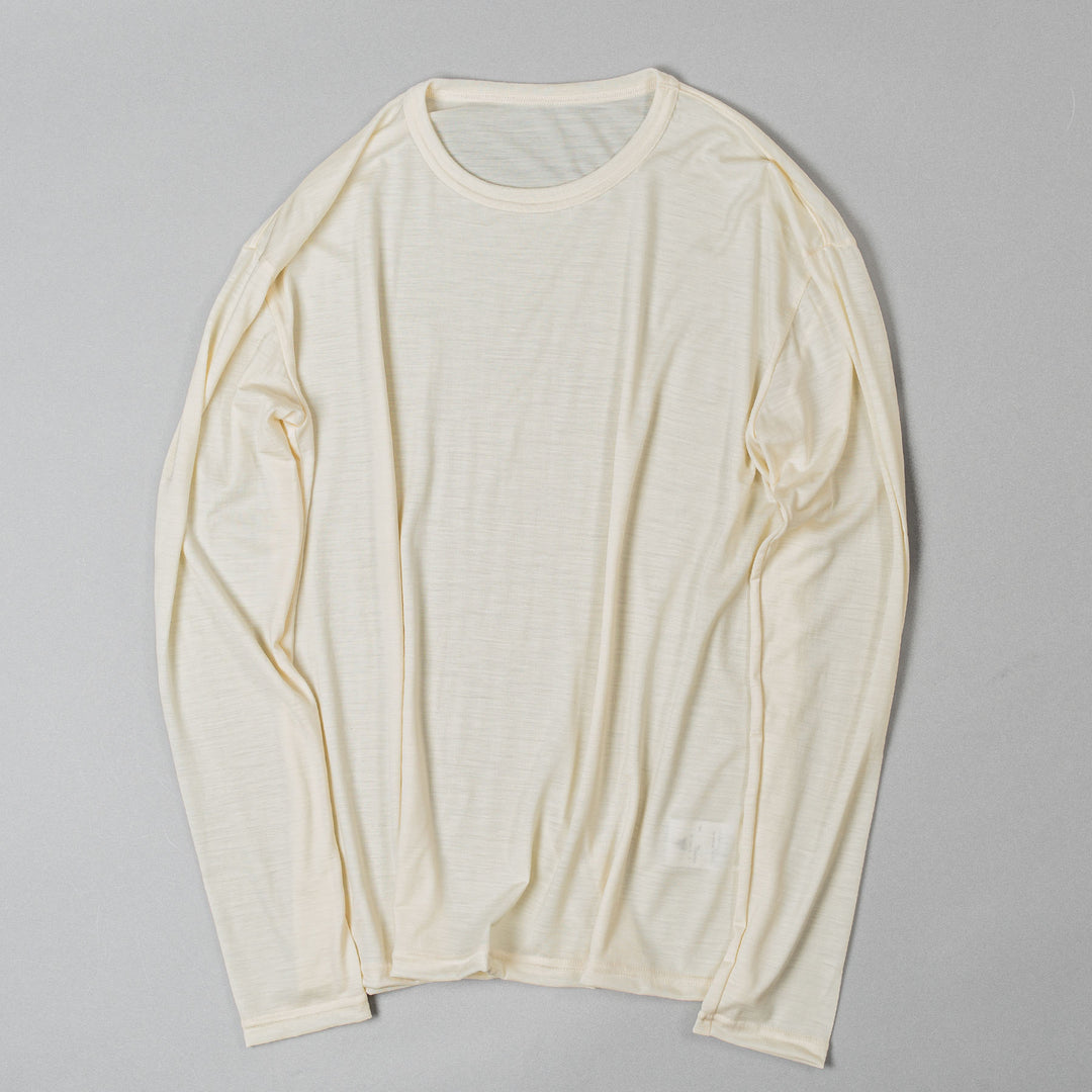 SMOOTH WOOL T-SHIRT LONG SLEEVE(UNISEX)