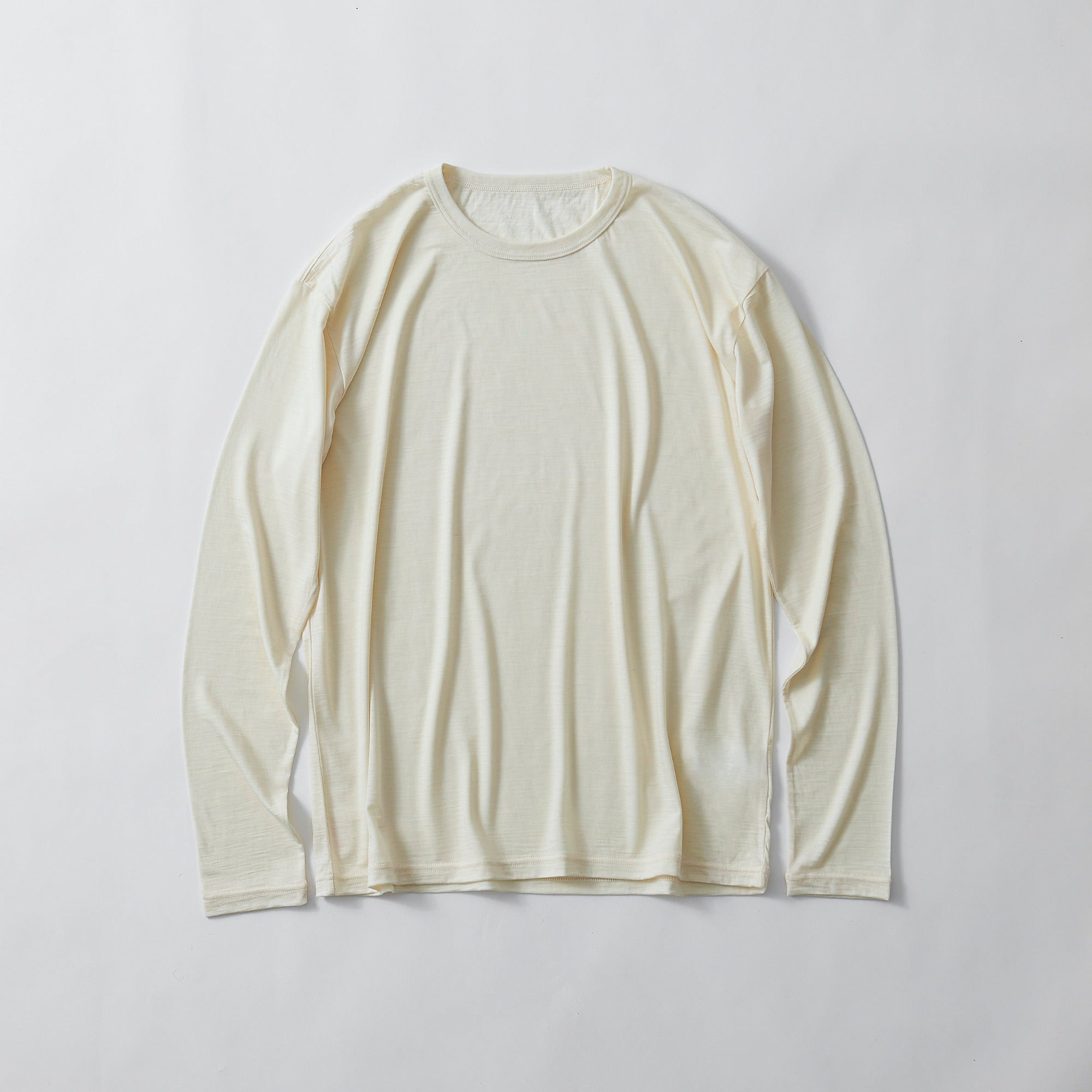 SMOOTH WOOL T-SHIRT LONG SLEEVE(UNISEX) – HERENESS.jp