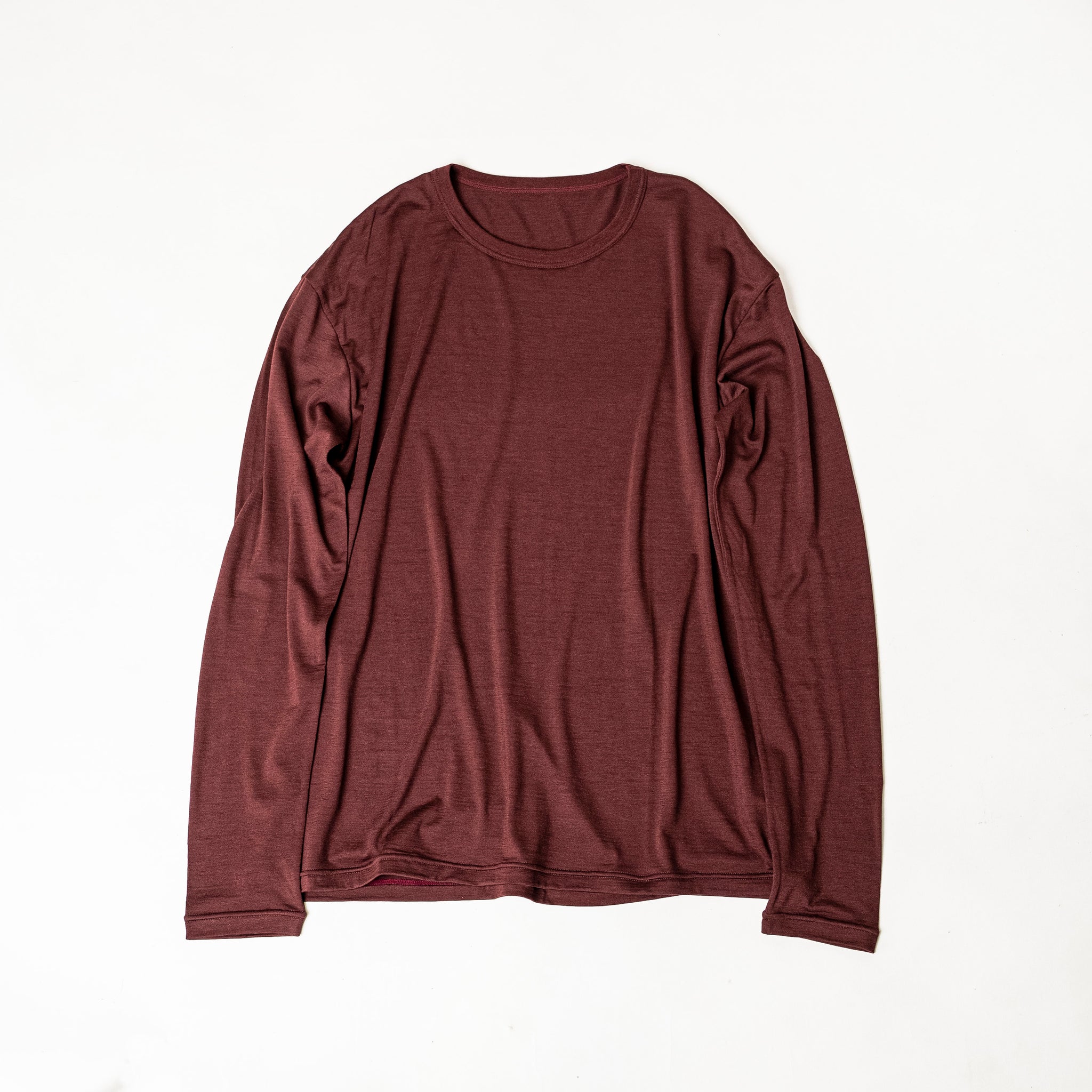 SMOOTH WOOL T-SHIRT LONG SLEEVE(UNISEX) – HERENESS.jp